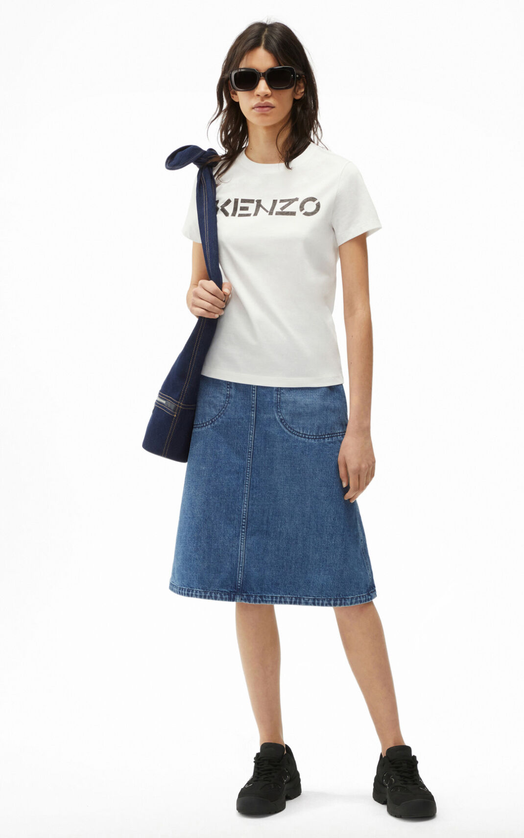 Camisetas Kenzo Logo Mujer Blancas - SKU.6356309